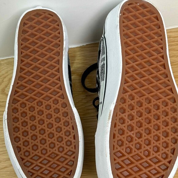 Gently used!VANS! Mix Checkered/Plaid Platform Laced Shoes Cute! Girls Size 2 - Picture 6 of 6